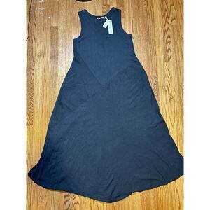 NWT Soft Surroundings Cotton Jacard Sleeveless Dress L Sundress Beach Spring